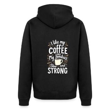 Zombie Apocalypse Humour Drôle Mort-vivant Citations - Veste à capuche bio Premium Unisexe - noir - Dos - Nico (187cm)