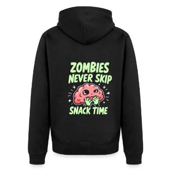 Zombie Apocalypse Humour Drôle Mort-vivant Citations - Veste à capuche bio Premium Unisexe - noir - Dos - Nico (187cm)