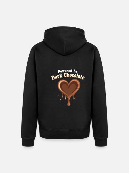 Chocolate enthusiasts, Dark chocolate fans, - Unisex Premium Organic Zip Hoodie - black