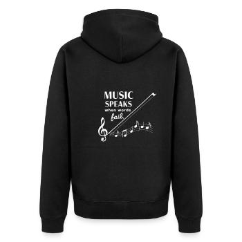 Violinists, String Instrument Musicians, Classical Music - Unisex Premium Organic Zip Hoodie - black - Back - Nico (187cm)