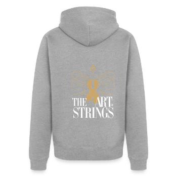 Violinisten Streichinstrumentenmusiker Klassik - Unisex Premium Bio Zip Hoodie - Grau meliert - Hinten - Nico (187cm)