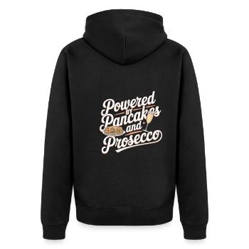 Brunch Kultur Bodenlos Mimosen Liebhaber - Unisex Premium Bio Zip Hoodie - Schwarz - Hinten - Nico (187cm)