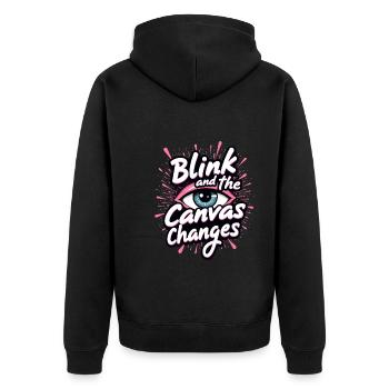 Speed Painting Live Performance Art Quick Creative - Unisex Premium Organic Zip Hoodie - black - Back - Nico (187cm)