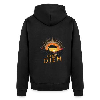 History buffs Ancient Rome enthusiasts - Unisex Premium Organic Zip Hoodie - black - Back - Nico (187cm)