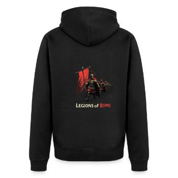 History buffs Ancient Rome enthusiasts - Unisex Premium Organic Zip Hoodie - black - Back - Nico (187cm)