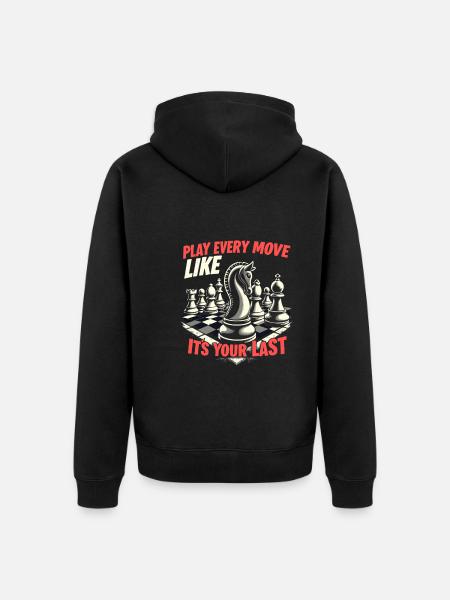 Chess Tacticians Strategy Masters Tactical - Unisex Premium Organic Zip Hoodie - black