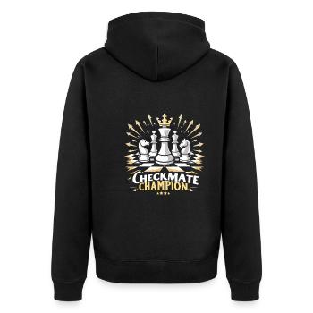 Échecs Tacticiens Stratégie Maîtres Tactique - Veste à capuche bio Premium Unisexe - noir - Dos - Nico (187cm)