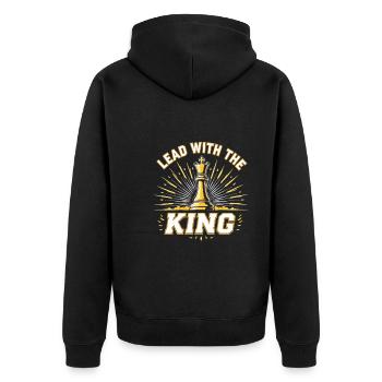 Chess Tacticians Strategy Masters Tactical - Unisex Premium Bio Zip Hoodie - Schwarz - Hinten - Nico (187cm)