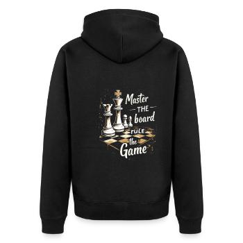 Échecs Tacticiens Stratégie Maîtres Tactique - Veste à capuche bio Premium Unisexe - noir - Dos - Nico (187cm)