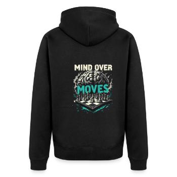 Chess Tacticians Strategy Masters Tactical - Unisex Premium Bio Zip Hoodie - Schwarz - Hinten - Nico (187cm)