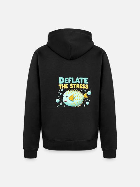 Kugelfisch-meereslebewesen-enthusiasten Quirky - Unisex Premium Bio Zip Hoodie - Schwarz
