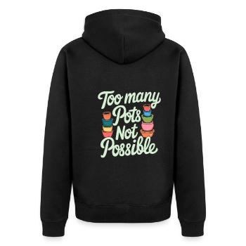 Pflanzensammler Für Zimmerpflanzensammler Im - Unisex Premium Bio Zip Hoodie - Schwarz - Hinten - Nico (187cm)