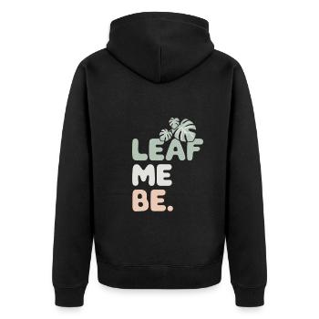 Pflanzensammler Für Zimmerpflanzensammler Im - Unisex Premium Bio Zip Hoodie - Schwarz - Hinten - Nico (187cm)