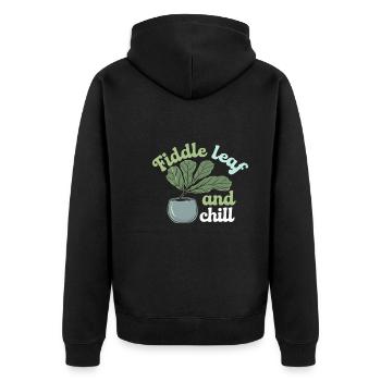 Pflanzensammler Für Zimmerpflanzensammler Im - Unisex Premium Bio Zip Hoodie - Schwarz - Hinten - Nico (187cm)