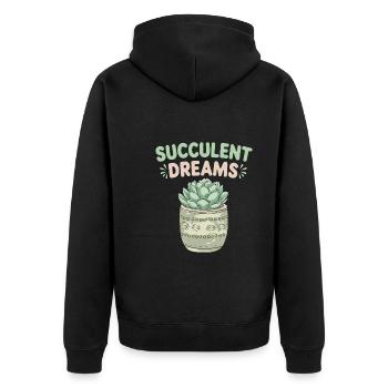 Pflanzensammler Für Zimmerpflanzensammler Im - Unisex Premium Bio Zip Hoodie - Schwarz - Hinten - Nico (187cm)
