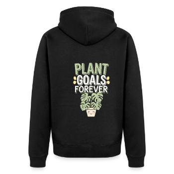 Pflanzensammler Für Zimmerpflanzensammler Im - Unisex Premium Bio Zip Hoodie - Schwarz - Hinten - Nico (187cm)