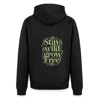 Pflanzensammler Für Zimmerpflanzensammler Im - Unisex Premium Bio Zip Hoodie - Schwarz - Hinten - Nico (187cm)