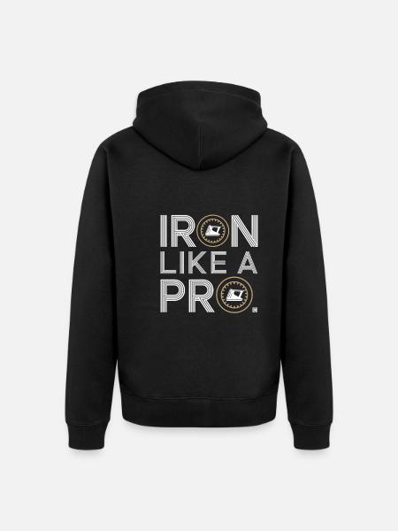 Extreme Ironing Competitive Funny - Unisex Premium Organic Zip Hoodie - black