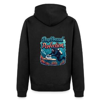 Repassage extrême Compétitif Drôle - Veste à capuche bio Premium Unisexe - noir - Dos - Nico (187cm)