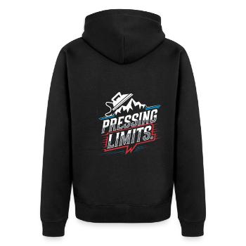 Repassage extrême Compétitif Drôle - Veste à capuche bio Premium Unisexe - noir - Dos - Nico (187cm)