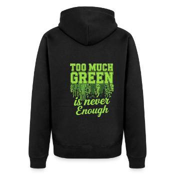 Pflanzensammler Für Zimmerpflanzensammler Im - Unisex Premium Bio Zip Hoodie - Schwarz - Hinten - Nico (187cm)