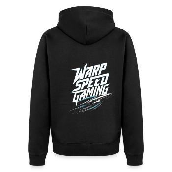Spieler Mit Weltraumthemen Cosmic Gaming Sci-fi - Unisex Premium Bio Zip Hoodie - Schwarz - Hinten - Nico (187cm)