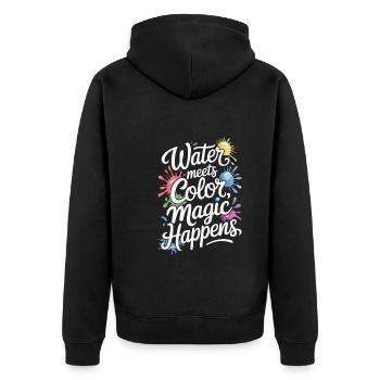 Creative Hobby For Beginners In The - Unisex Premium Organic Zip Hoodie - black - Back - Nico (187cm)