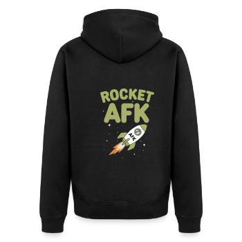 Spieler Mit Weltraumthemen Cosmic Gaming Sci-fi - Unisex Premium Bio Zip Hoodie - Schwarz - Hinten - Nico (187cm)