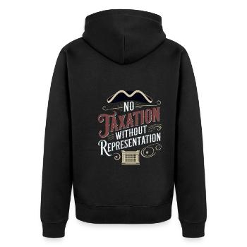 Boston Tea 1773 American Revolution Historic - Unisex Premium Bio Zip Hoodie - Schwarz - Hinten - Nico (187cm)