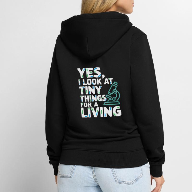 Microscope Enthusiast Lab Technician Science Unisex Premium Organic Zip Hoodie