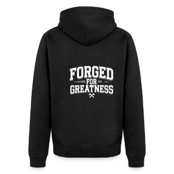Forge Viking Guerrier Forge nordique Travail du métal - Veste à capuche bio Premium Unisexe - noir - Dos - Nico (187cm)
