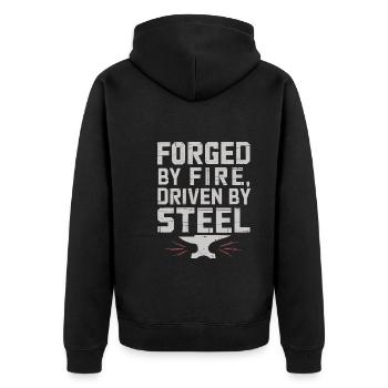 Forge Viking Guerrier Forge nordique Travail du métal - Veste à capuche bio Premium Unisexe - noir - Dos - Nico (187cm)