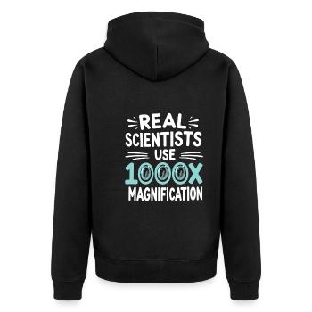 Passionné de microscope Technicien de laboratoire Science - Veste à capuche bio Premium Unisexe - noir - Dos - Nico (187cm)