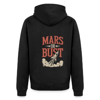 Astrobiology Space Exploration Extraterrestrial - Unisex Premium Bio Zip Hoodie - Schwarz - Hinten - Nico (187cm)