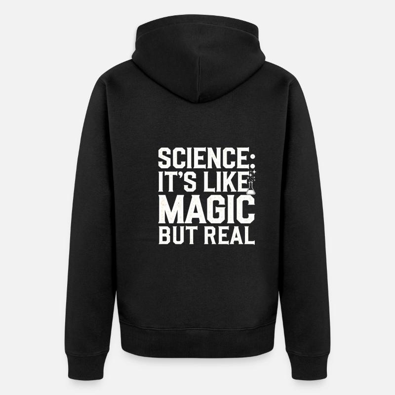 Microscope Enthusiast Lab Technician Science - Unisex Premium Organic Zip Hoodie - black