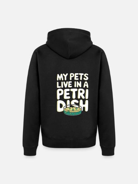 Microscope Enthusiast Lab Technician Science - Unisex Premium Organic Zip Hoodie - black
