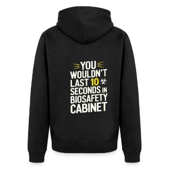 Microscope Enthusiast Lab Technician Science - Unisex Premium Organic Zip Hoodie - black - Back - Nico (187cm)