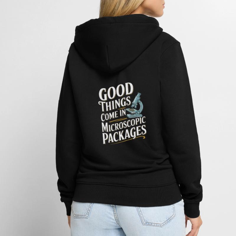 Microscope Enthusiast Lab Technician Science Unisex Premium Organic Zip Hoodie