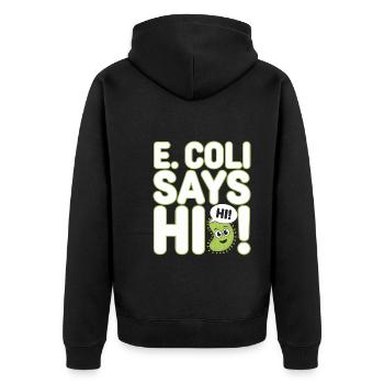 Microscope Enthusiast Lab Technician Science - Unisex Premium Organic Zip Hoodie - black - Back - Nico (187cm)