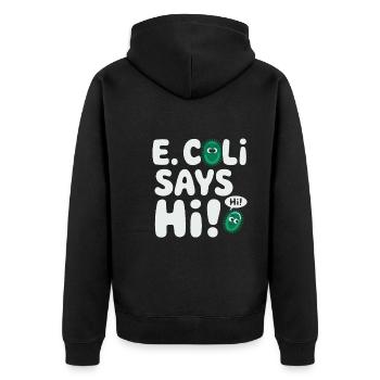 Microscope Enthusiast Lab Technician Science - Unisex Premium Organic Zip Hoodie - black - Back - Nico (187cm)