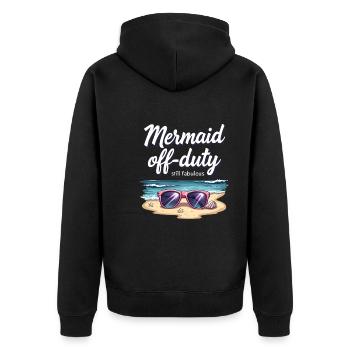 Mermaid Underwater Performer Mermaid - Unisex Premium Organic Zip Hoodie - black - Back - Nico (187cm)
