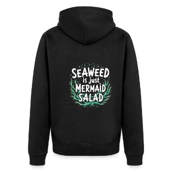 Mermaid Underwater Performer Mermaid - Unisex Premium Organic Zip Hoodie - black - Back - Nico (187cm)