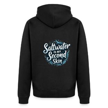 Mermaid Underwater Performer Mermaid - Unisex Premium Organic Zip Hoodie - black - Back - Nico (187cm)