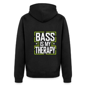 Music Produzent 808 Bass Hip-hop Beatmaker - Unisex Premium Bio Zip Hoodie - Schwarz - Hinten - Nico (187cm)