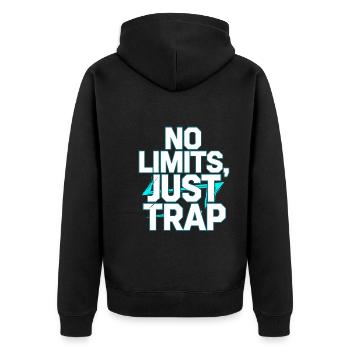 Music Produzent 808 Bass Hip-hop Beatmaker - Unisex Premium Bio Zip Hoodie - Schwarz - Hinten - Nico (187cm)