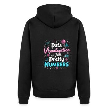 Data Analyst Big Data Specialist Business - Unisex Premium Organic Zip Hoodie - black - Back - Nico (187cm)