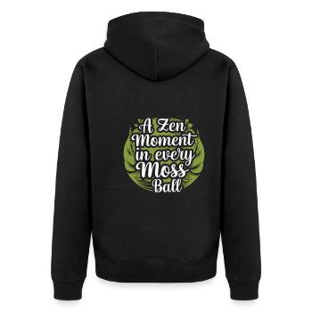 Kokedama Moss Ball Plantes Jardinage Japonais - Veste à capuche bio Premium Unisexe - noir - Dos - Nico (187cm)