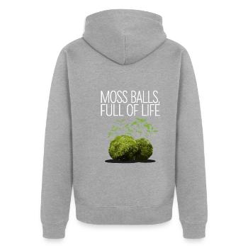 Kokedama Moss Ball Plantes Jardinage Japonais - Veste à capuche bio Premium Unisexe - gris chiné - Dos - Nico (187cm)
