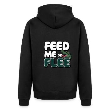 Alligator Crocodile Reptile Enthusiast Swamp - Unisex Premium Organic Zip Hoodie - black - Back - Nico (187cm)