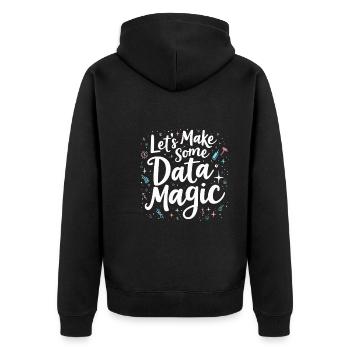 Data Analyst Big Data Specialist Business - Unisex Premium Organic Zip Hoodie - black - Back - Nico (187cm)
